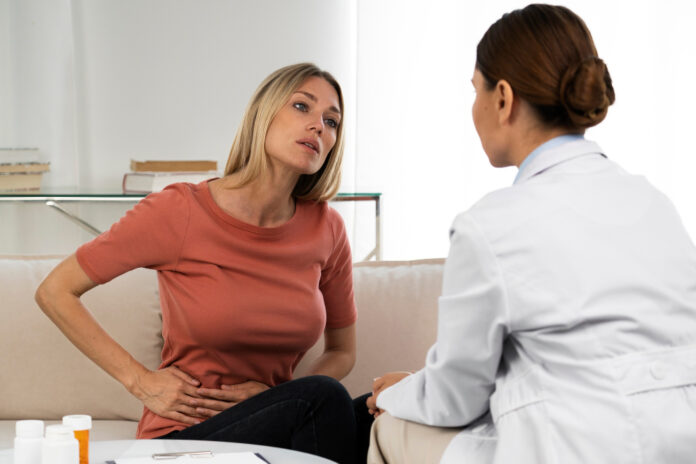 side-view-doctor-talking-woman