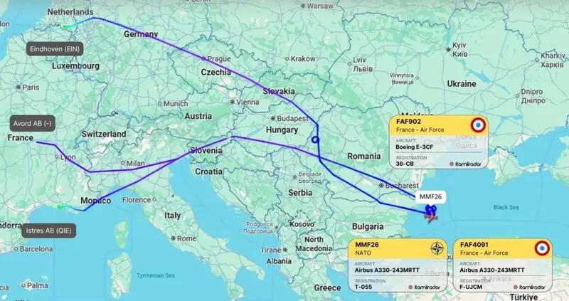 NATO deasupra României, la Marea Neagră, două zile consecutiv. Implicate avioane de vânătoare
